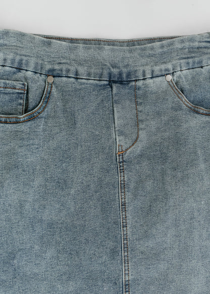 Sandra Classic Wash Midi Denim Skirt in 14 view 6 (dress)