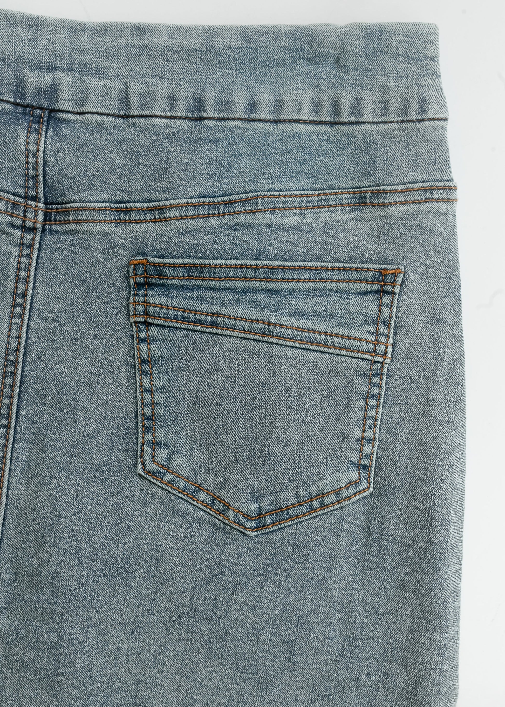 Sandra Classic Wash Midi Denim Skirt in 18 view 8 (dress)