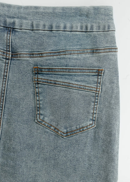 Sandra Classic Wash Midi Denim Skirt in 18 view 8 (dress)