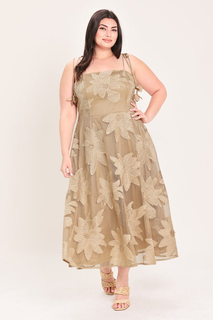 Sandy Bloom Floral Woven Lace Midi Dress view 12 - Sandra Bloom Dress