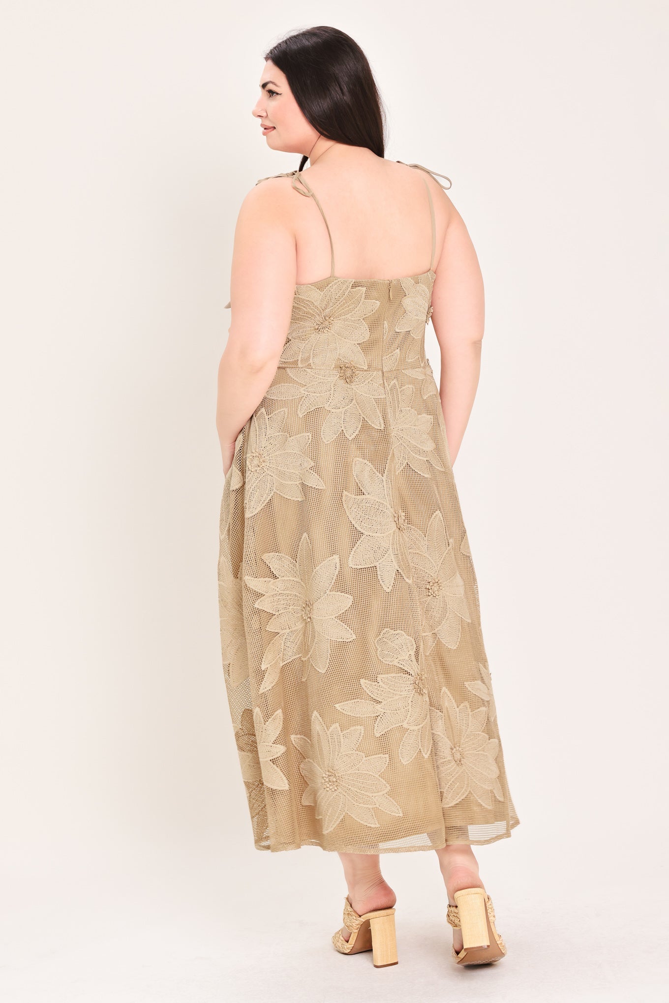 Sandy Bloom Floral Woven Lace Midi Dress view 13 - Sandra Bloom Dress
