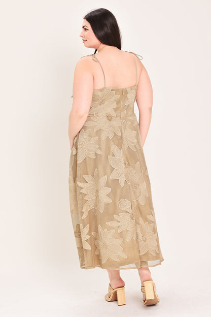 Sandy Bloom Floral Woven Lace Midi Dress view 13 - Sandra Bloom Dress