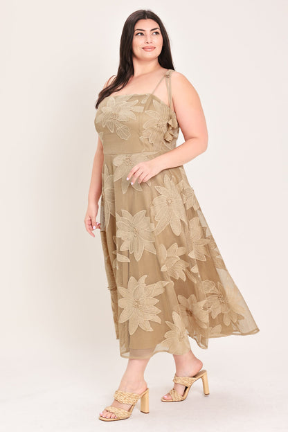 Sandy Bloom Floral Woven Lace Midi Dress view 14 - Sandra Bloom Dress