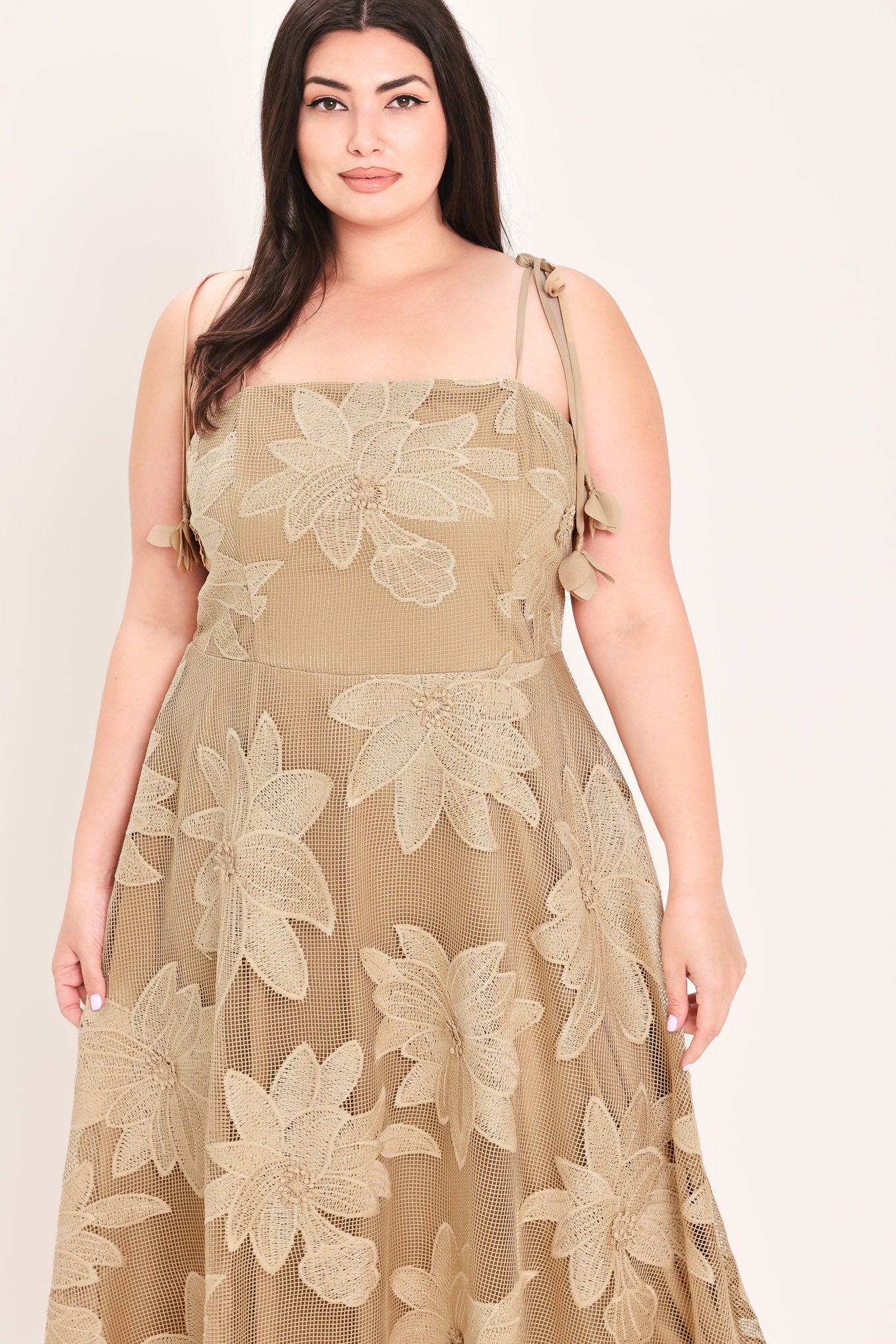 Sandy Bloom Floral Woven Lace Midi Dress view 15 - Sandra Bloom Dress