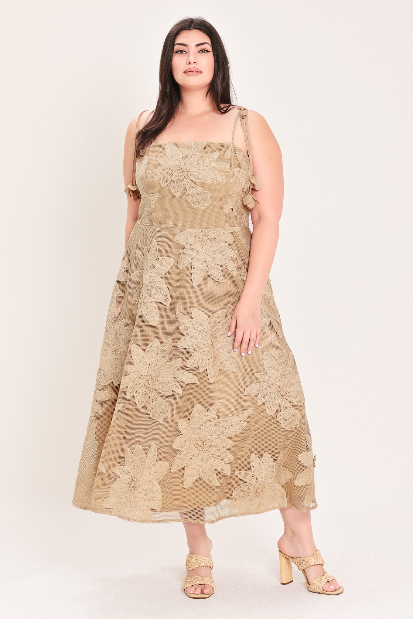Sandy Bloom Floral Woven Lace Midi Dress view 17 - Sandra Bloom Dress