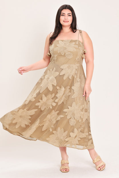 Sandy Bloom Floral Woven Lace Midi Dress view 18 - Sandra Bloom Dress