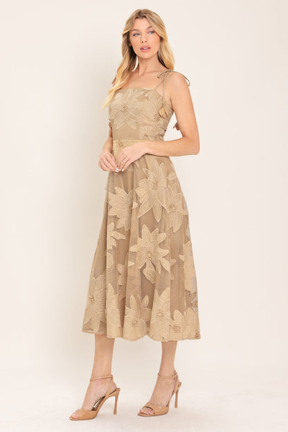 Sandy Bloom Floral Woven Lace Midi Dress view 8 - Sandra Bloom Dress