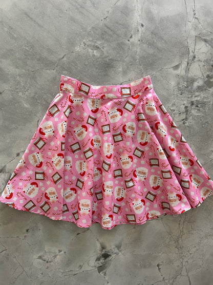 Santa Mugs Skater Skirt in M view 3