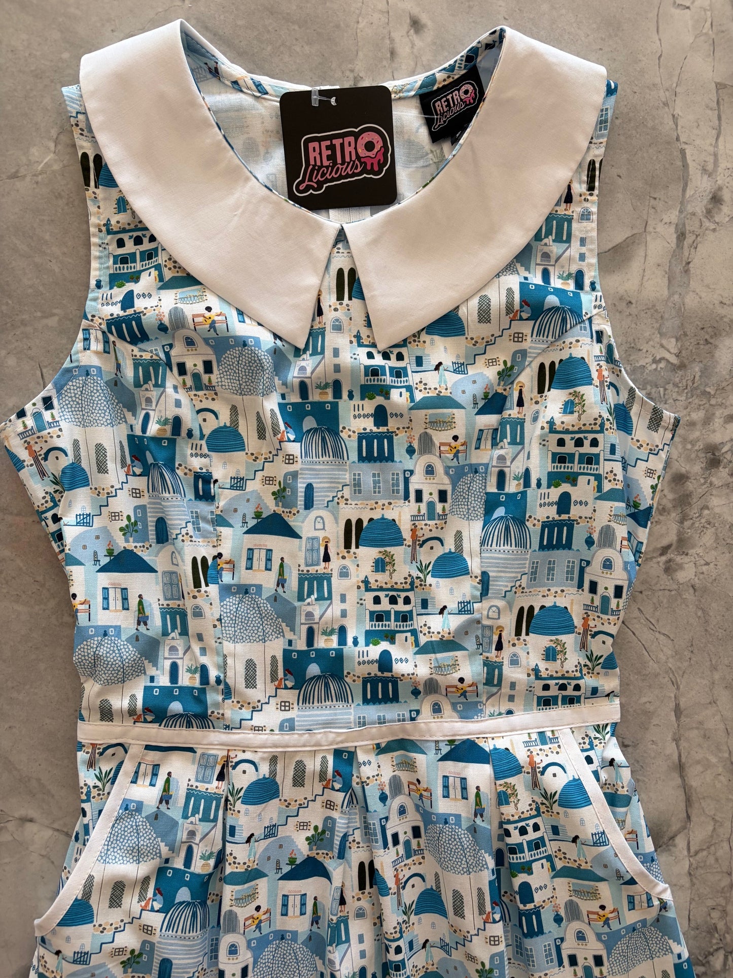 Santorini Collared Dress in L view 4
