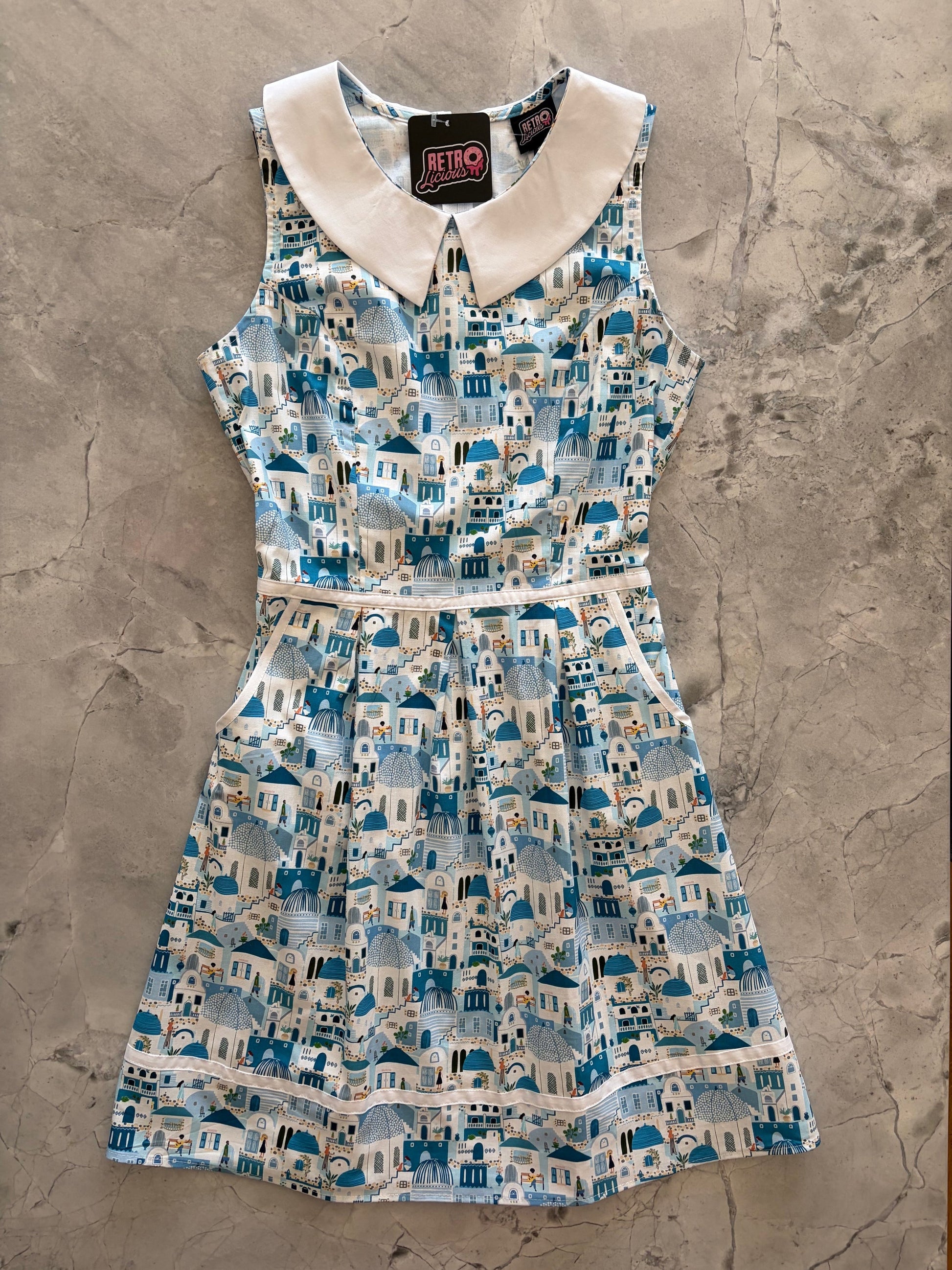 Santorini Collared Dress in M view 3