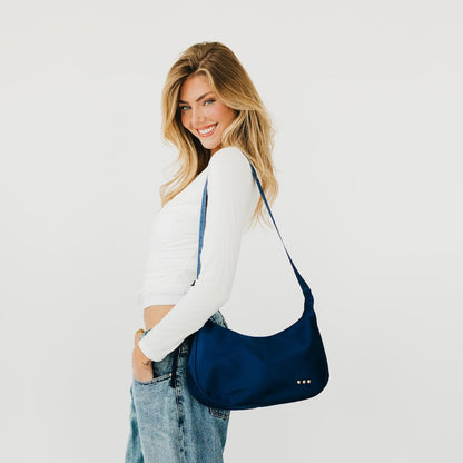 Sara Nylon Crossbody Bag in Navy view 4 - Bag Crossbody