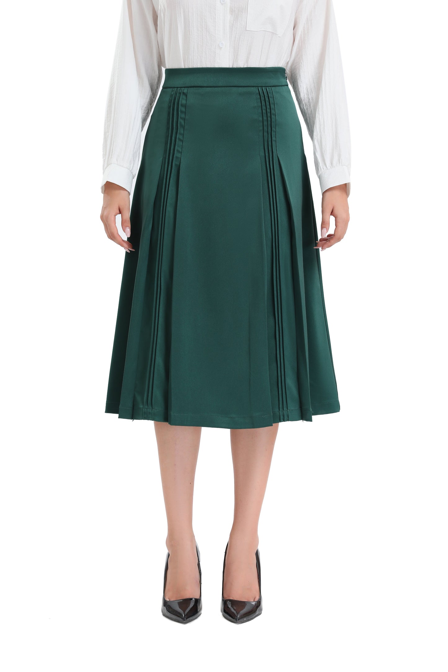 Satin Detailed Midi Skirt in L view 7 - Satin Full Skirt (dress)