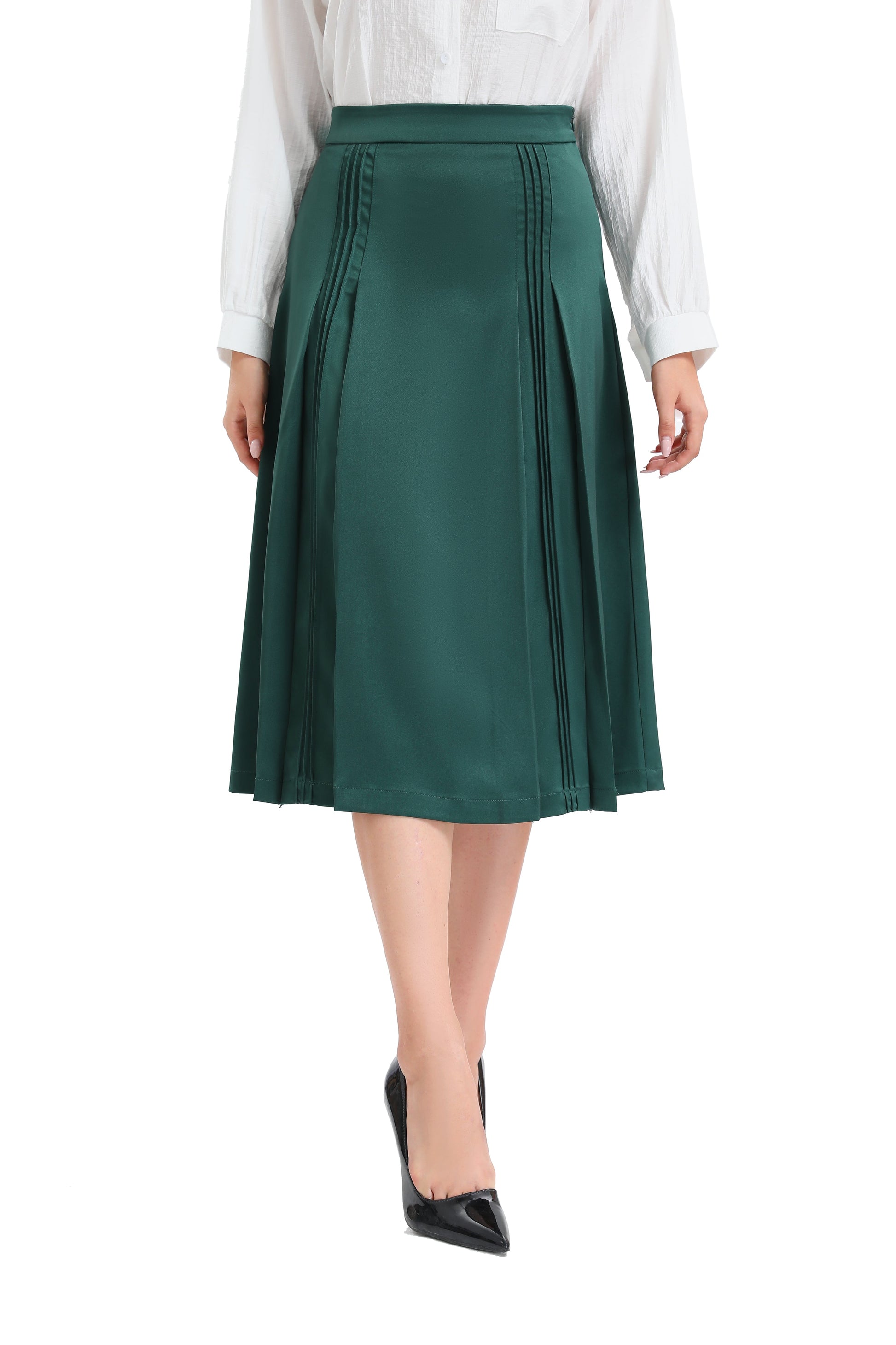 Satin Detailed Midi Skirt in L view 8 - Satin Full Skirt (dress)