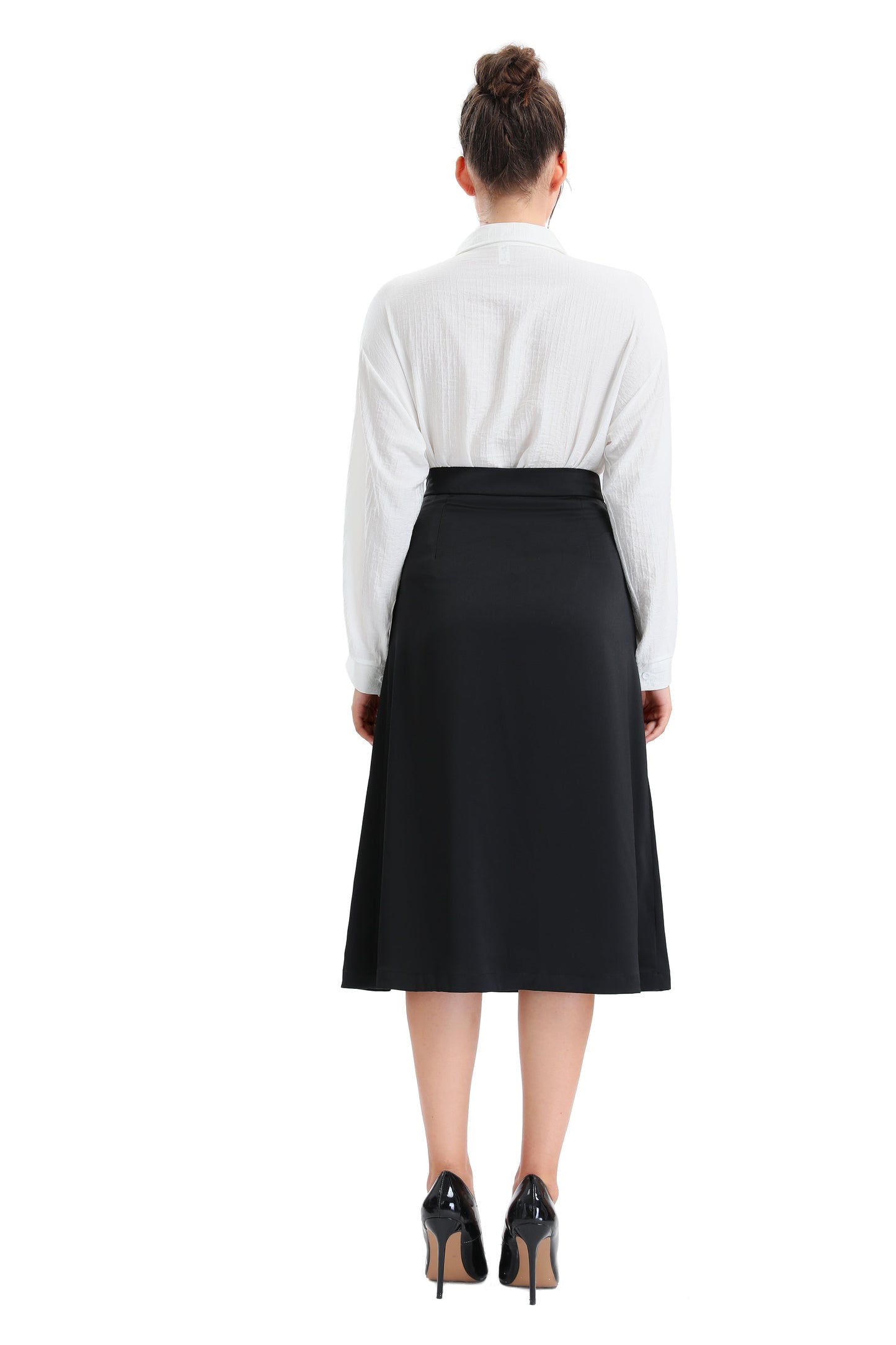 Satin Detailed Midi Skirt in XS view 2 - Satin Full Skirt (dress)