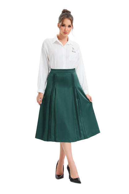 Satin Detailed Midi Skirt view 10 - Satin Full Skirt (dress)