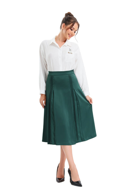 Satin Detailed Midi Skirt view 11 - Satin Full Skirt (dress)
