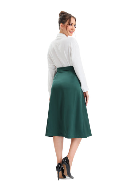 Satin Detailed Midi Skirt view 13 - Satin Full Skirt (dress)