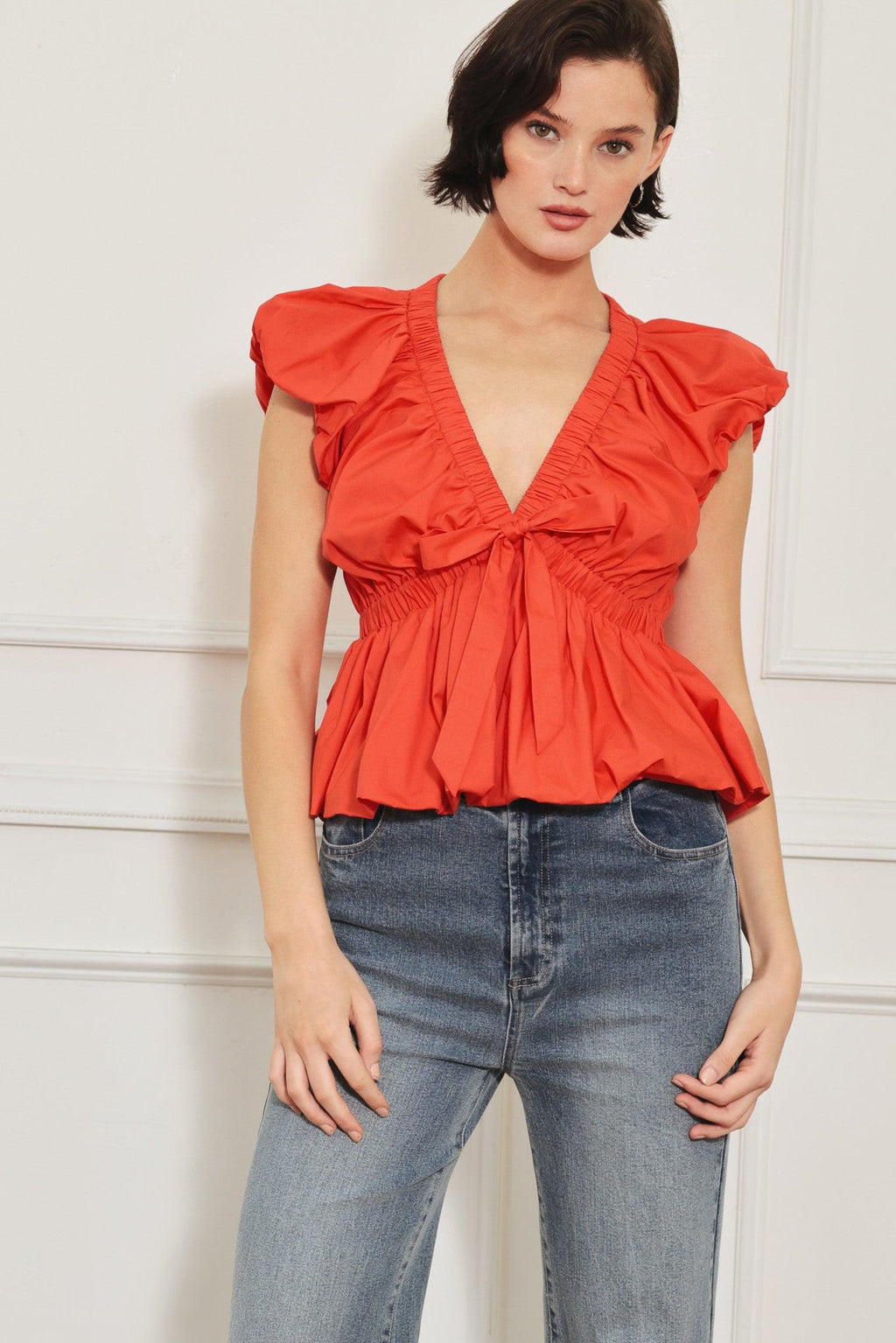 Scarlet Country Girl Woven Top view 12 (top) - woven top, girl woven top - shop at us.meeeshop