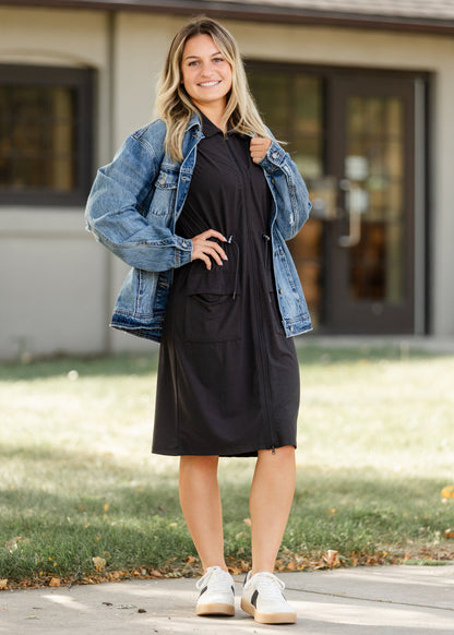 Scout Athletic Midi Dress in Black Heather view 4 - Scout Athletic Wear
