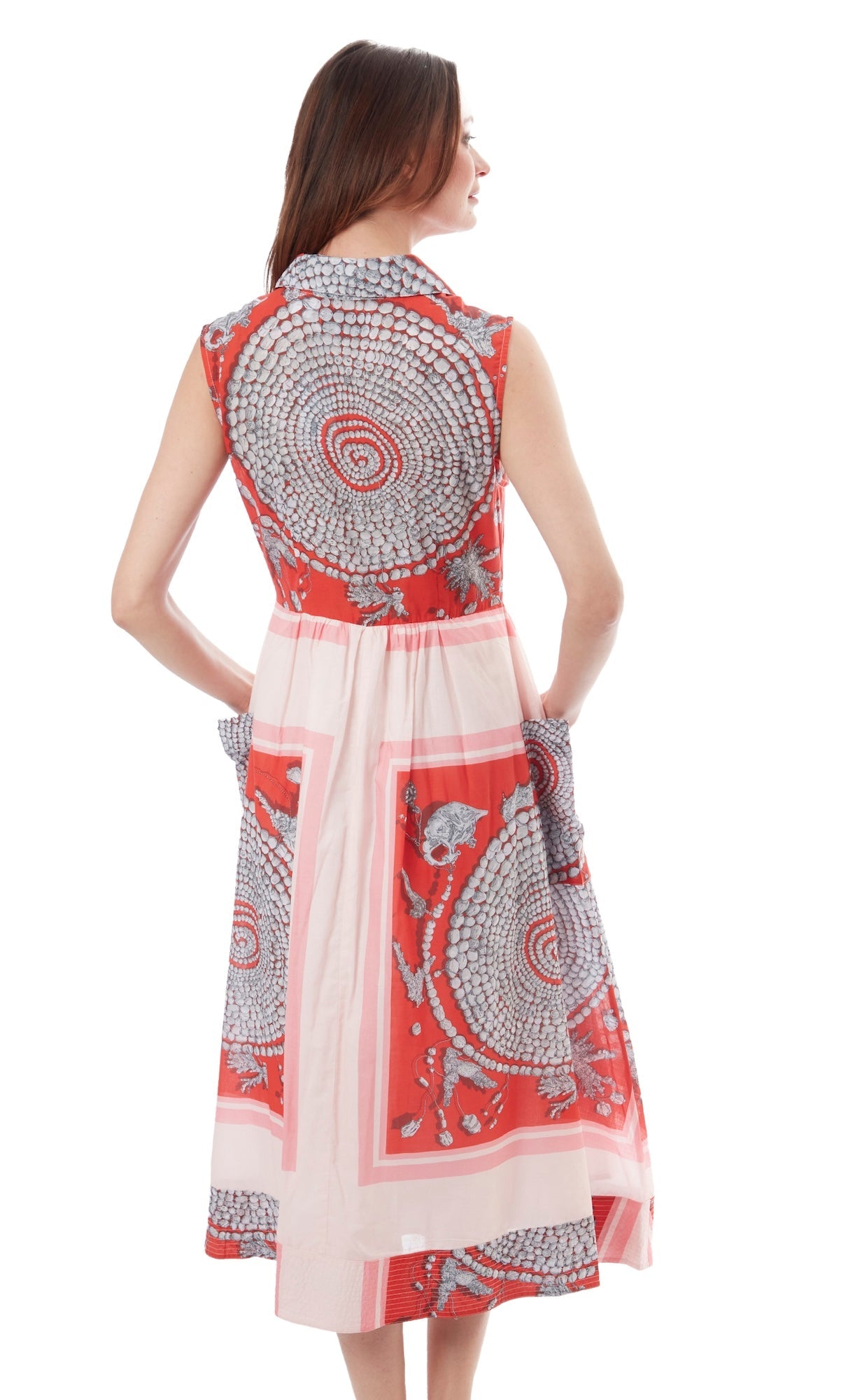 Sea Island Dress Coral Print view 6 - Sea Island Dress Code