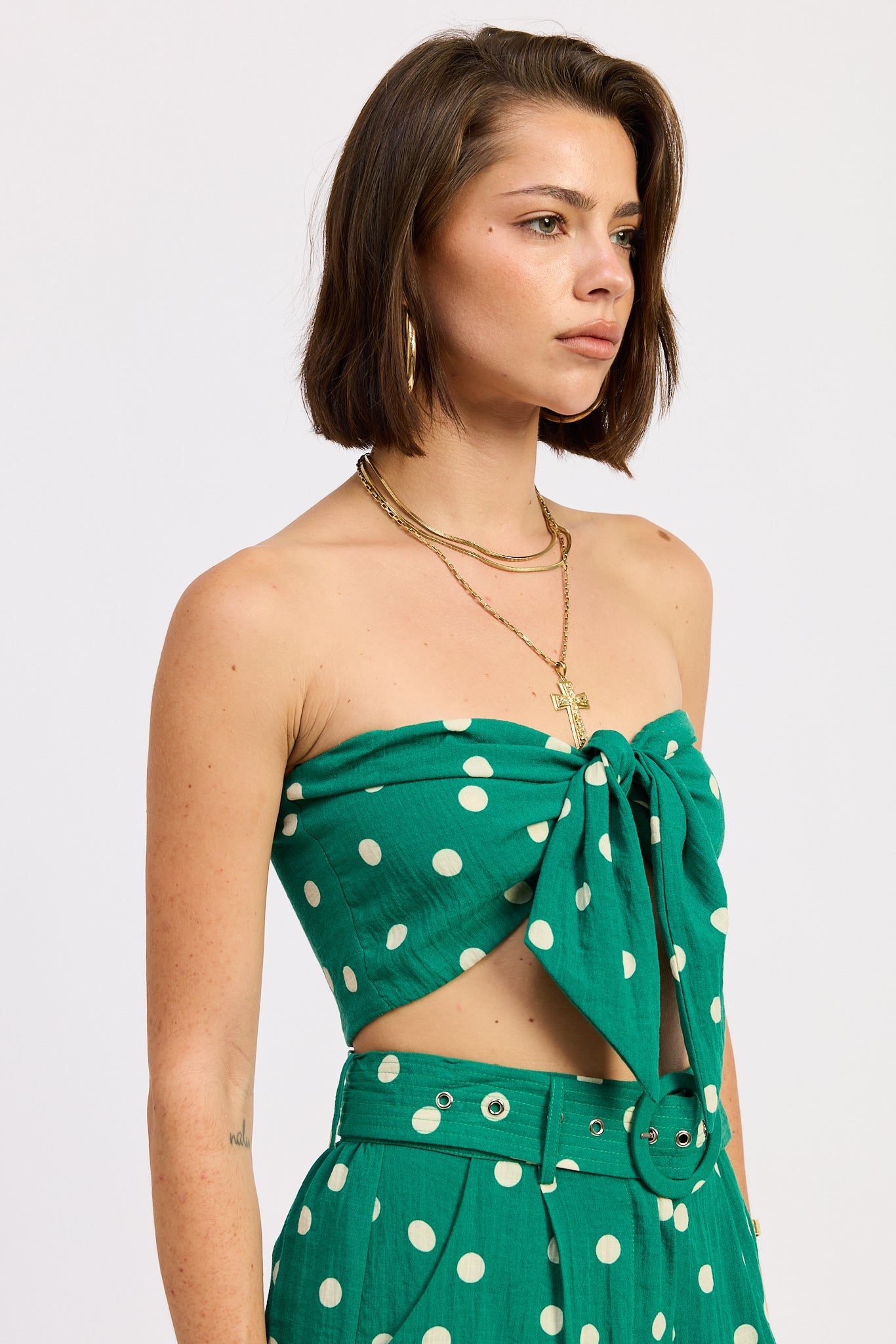 Selkie Crop Top in Green view 2 - Selkie Tank Top