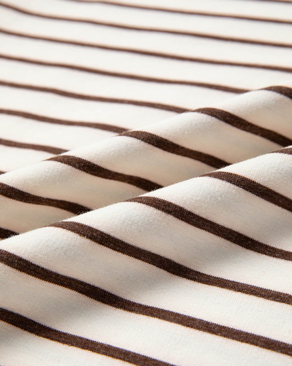 Serena Stripe Ribbed Round Neck Trim Loose Tank Top - Brown Brown Stripe view 4 (top) - brown top, tank - shop at us.meeeshop