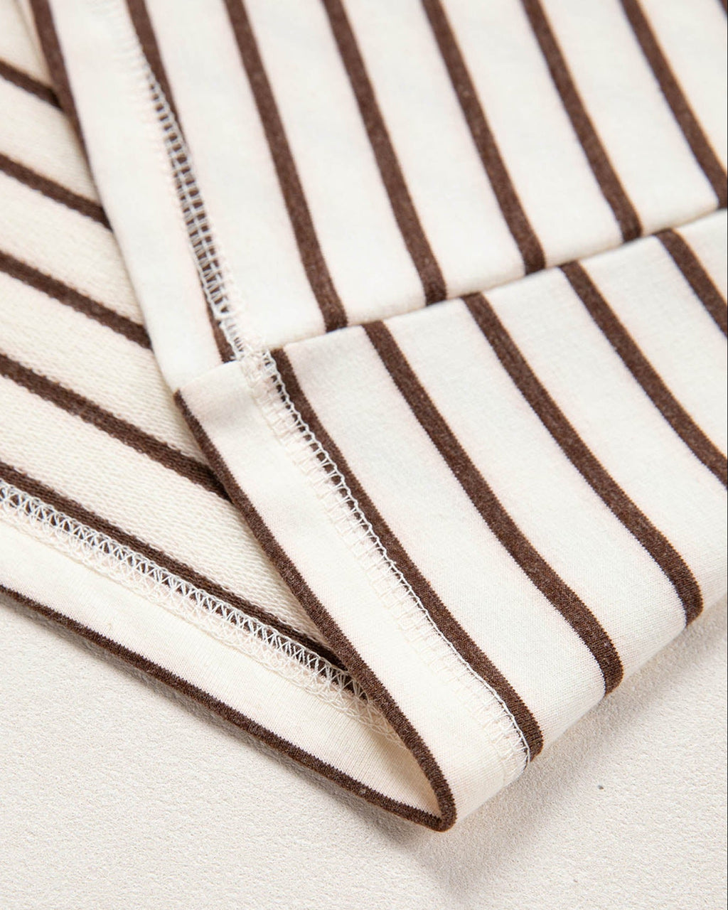 Serena Stripe Ribbed Round Neck Trim Loose Tank Top - Brown view 5 (top) - brown top, tank brown top - shop at us.meeeshop