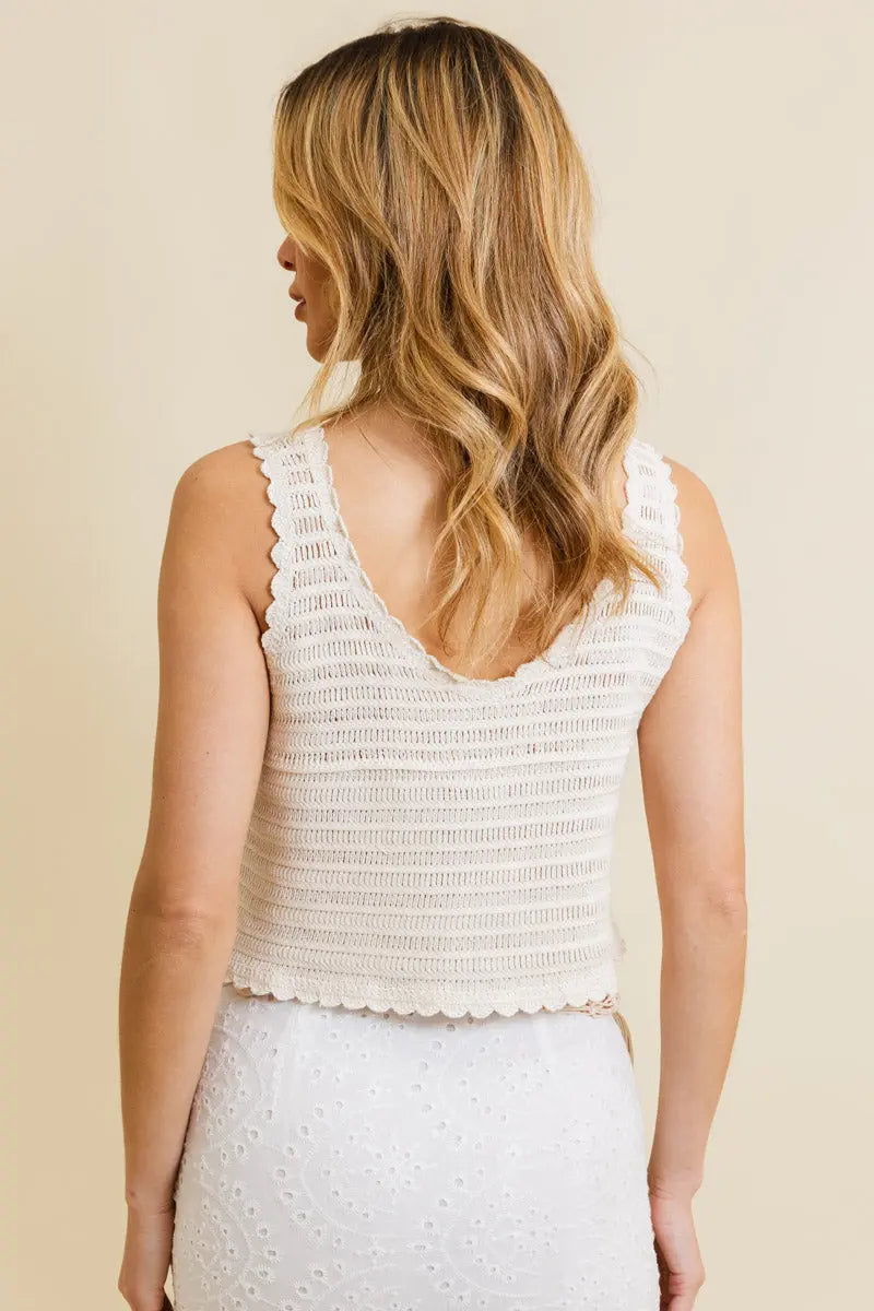 Serene Blooms Crochet Style Top - MeeeShop Women's Fashion
