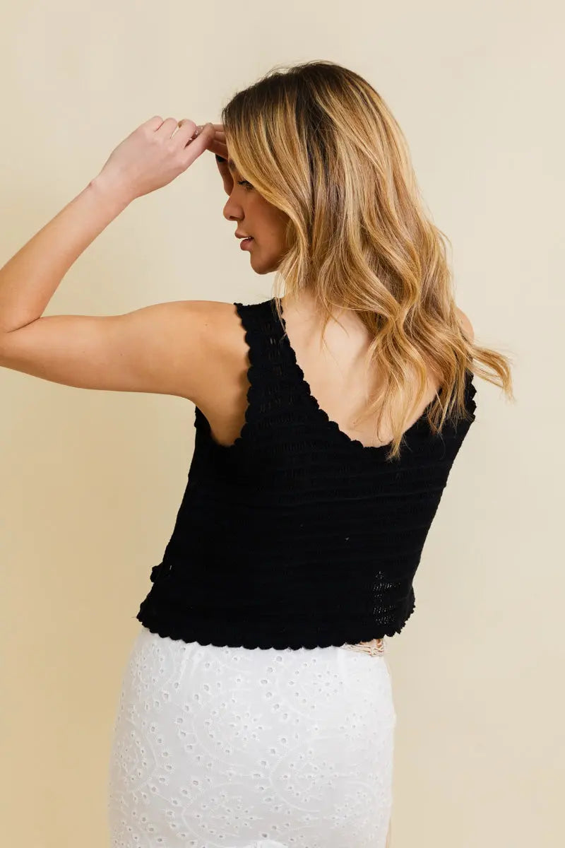 Serene Blooms Crochet Style Top - MeeeShop Women's Fashion