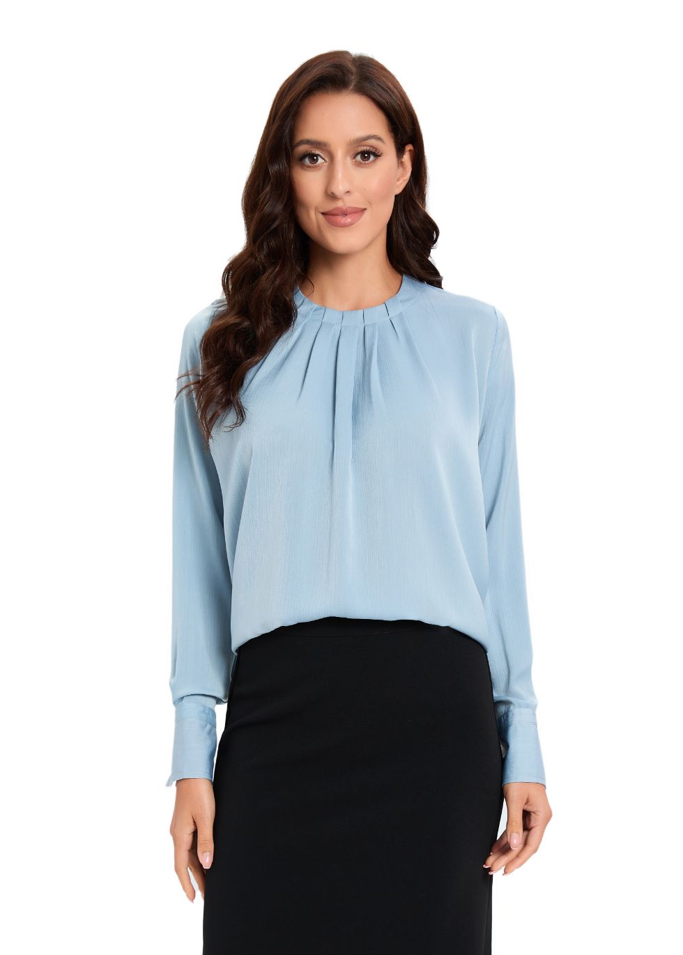 Serene Skyline Blue Top in Blue view 5
