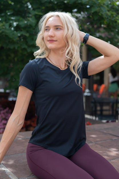 Serene Soft Authentic V1 Tee in Cloud Mint view 9 - Authentic Tee (top)