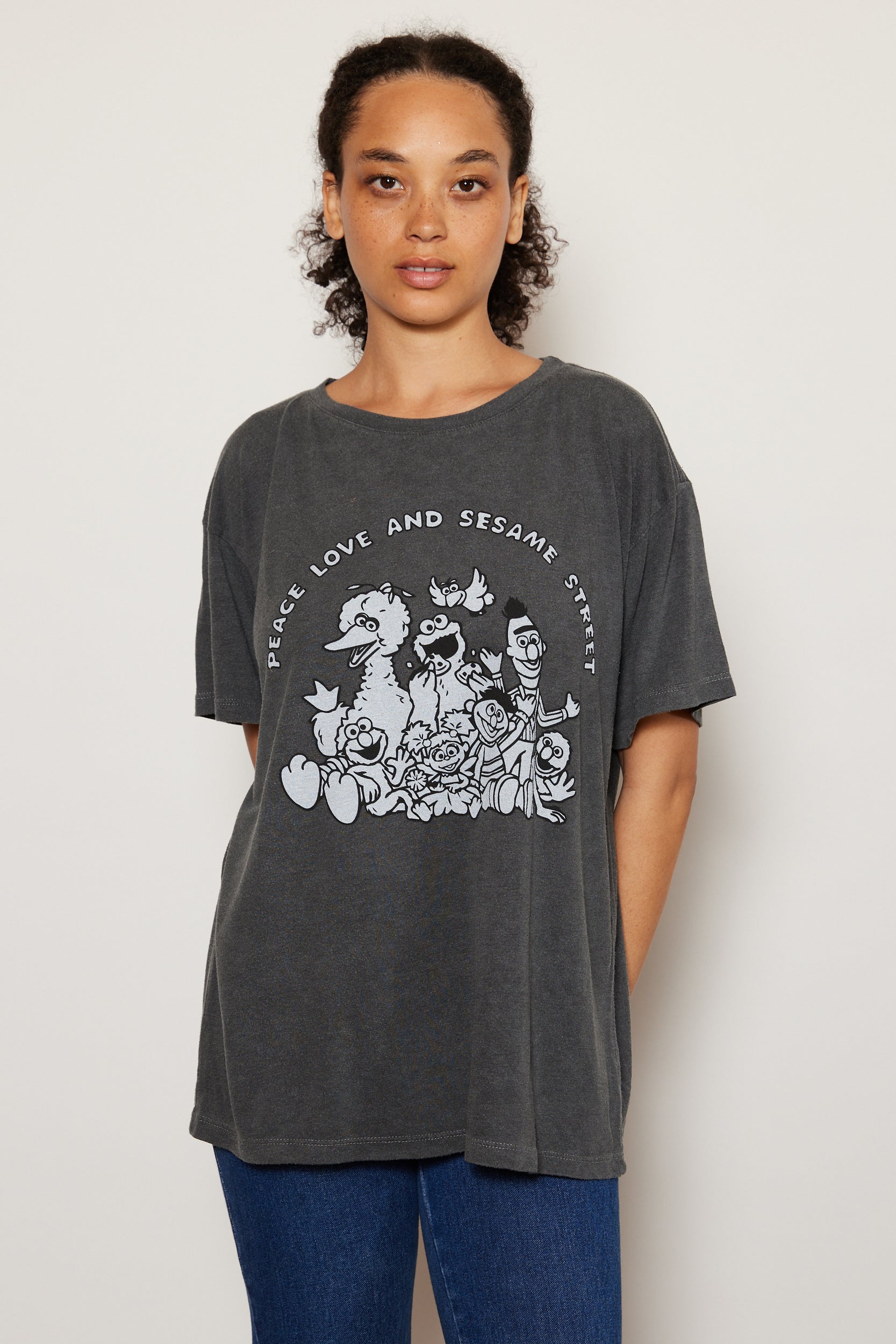 Sesame Street Peace and Love Tee view 7 (top) - sesame street teeth, sesame street teeny little super g - shop at us.meeeshop