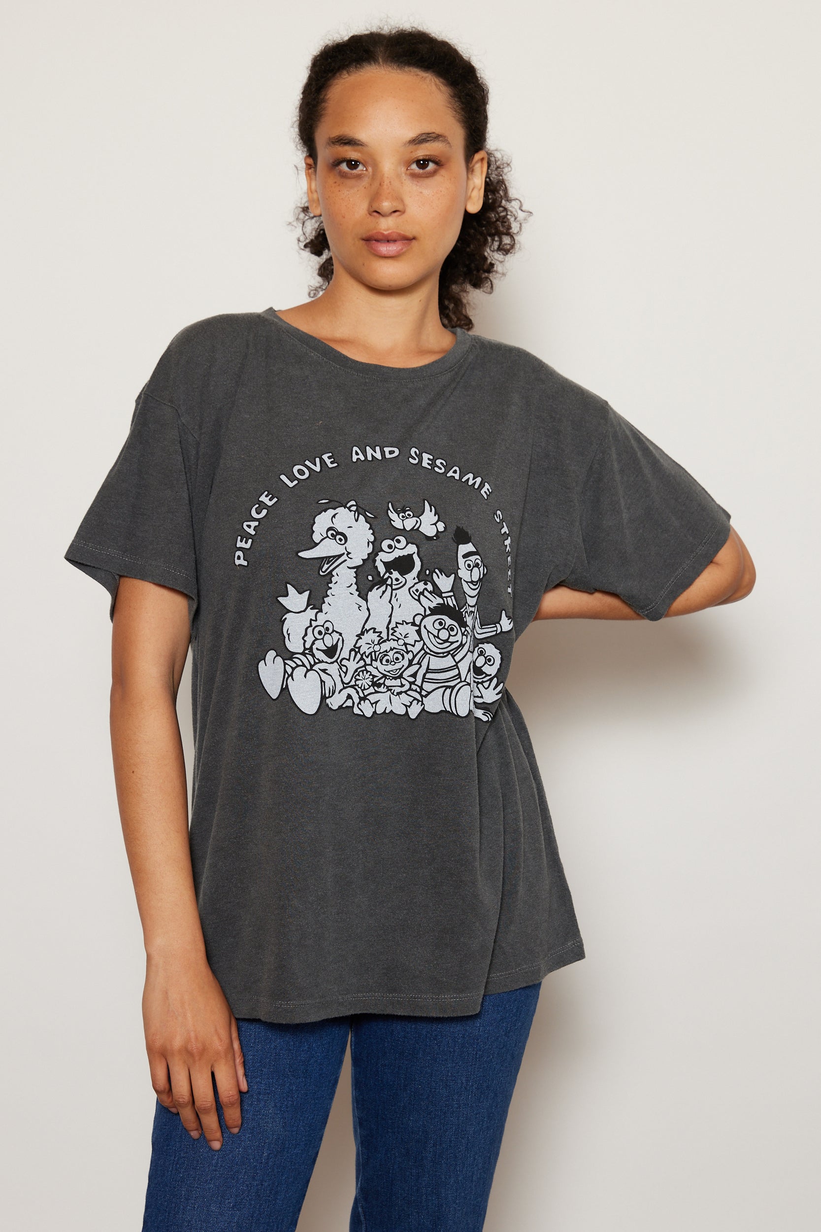 Sesame Street Peace and Love Tee view 8 (top) - sesame street teeth, sesame street teeny little super g - shop at us.meeeshop