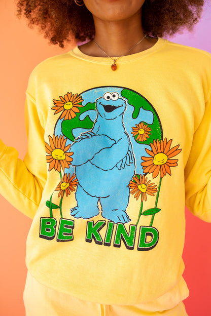 Sesame Sweatshirt Be Kind Cookie Monster Sweatshirt in XL view 4 (top)