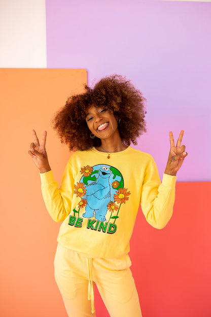 Sesame Sweatshirt Be Kind Cookie Monster Sweatshirt view 5 (top)