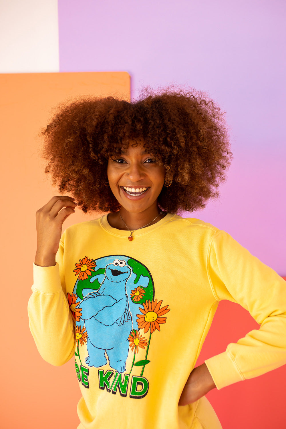 Sesame Sweatshirt Be Kind Cookie Monster Sweatshirt view 7 (top)