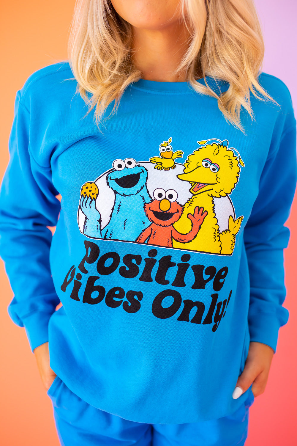 Sesame Sweatshirt Positive Vibes Sweatshirt view 8 (top)