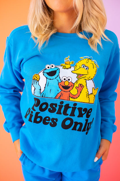 Sesame Sweatshirt Positive Vibes Sweatshirt view 8 (top)
