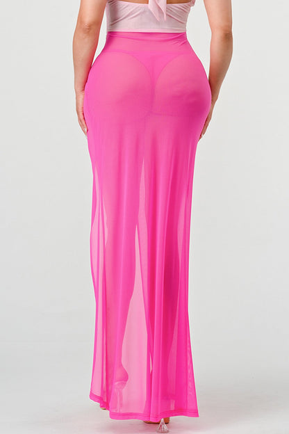 Sexy Tie Around High Slit Dress view 12