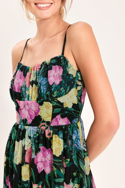 Shadow Floral Woven Midi Dress view 10 - Shadow Floral Midi Dress