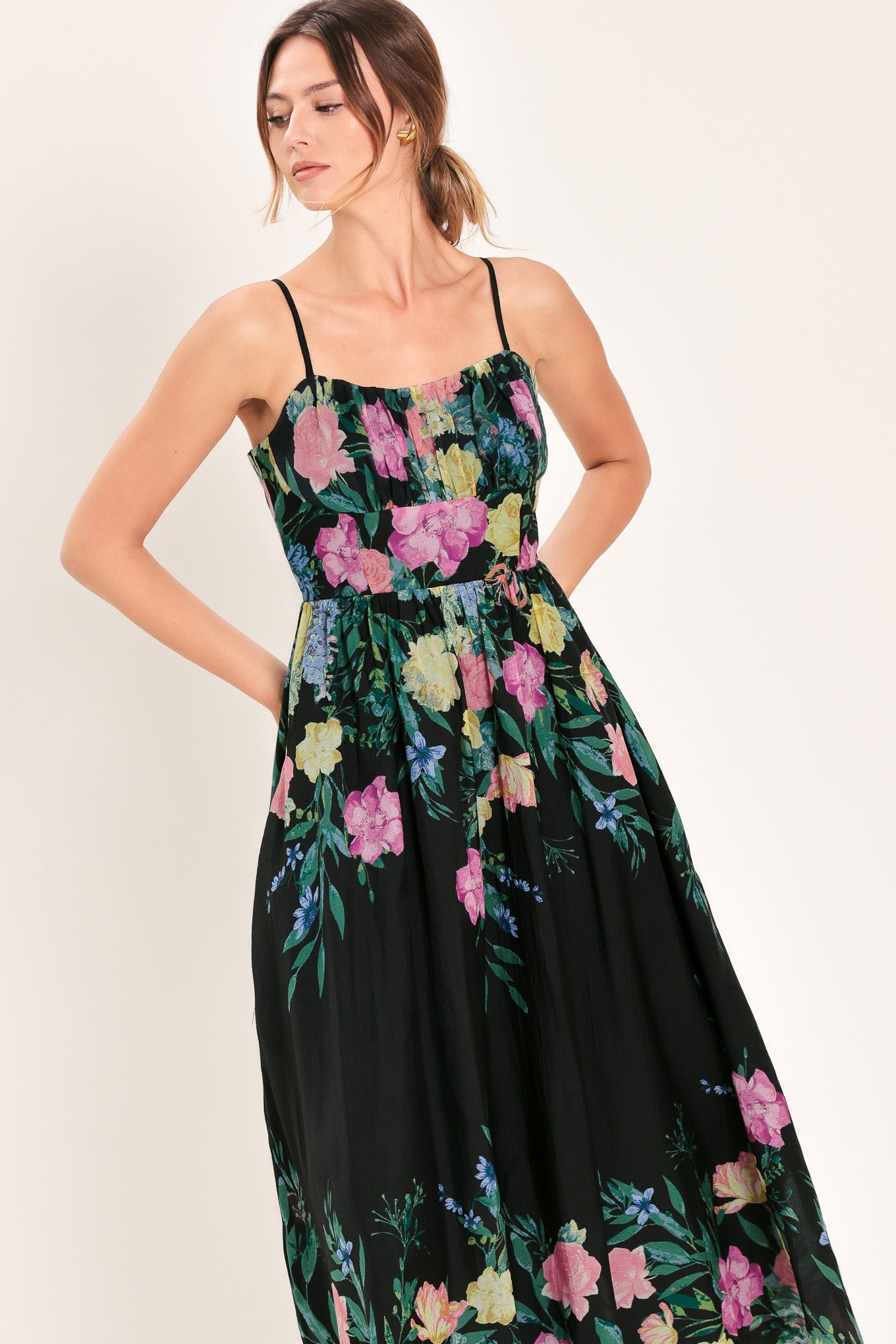 Shadow Floral Woven Midi Dress view 12 - Shadow Floral Midi Dress