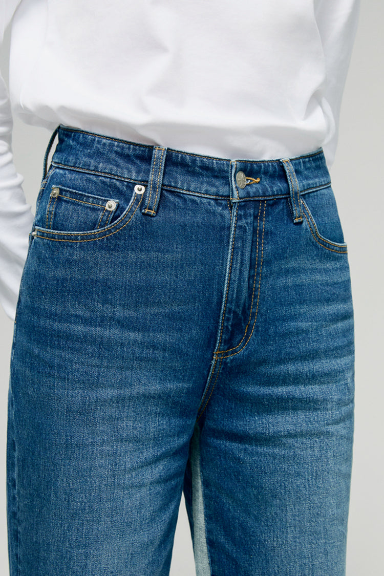 Shadow Split Wideleg Jeans - MeeeShop Women's Fashion