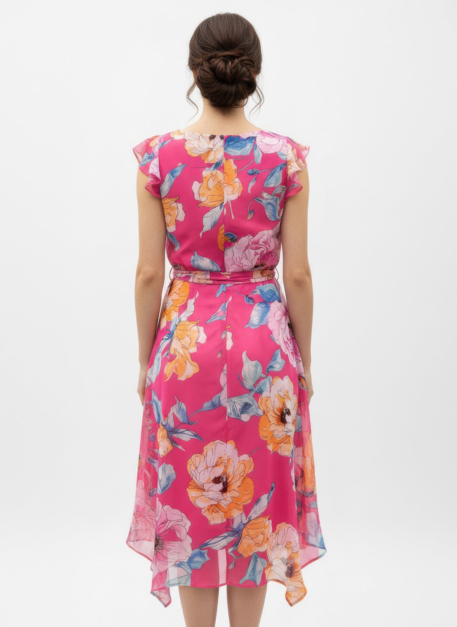 Shelby & Palmer Floral Ruffled Sleeve Dress - MeeeShop Women's Fashion