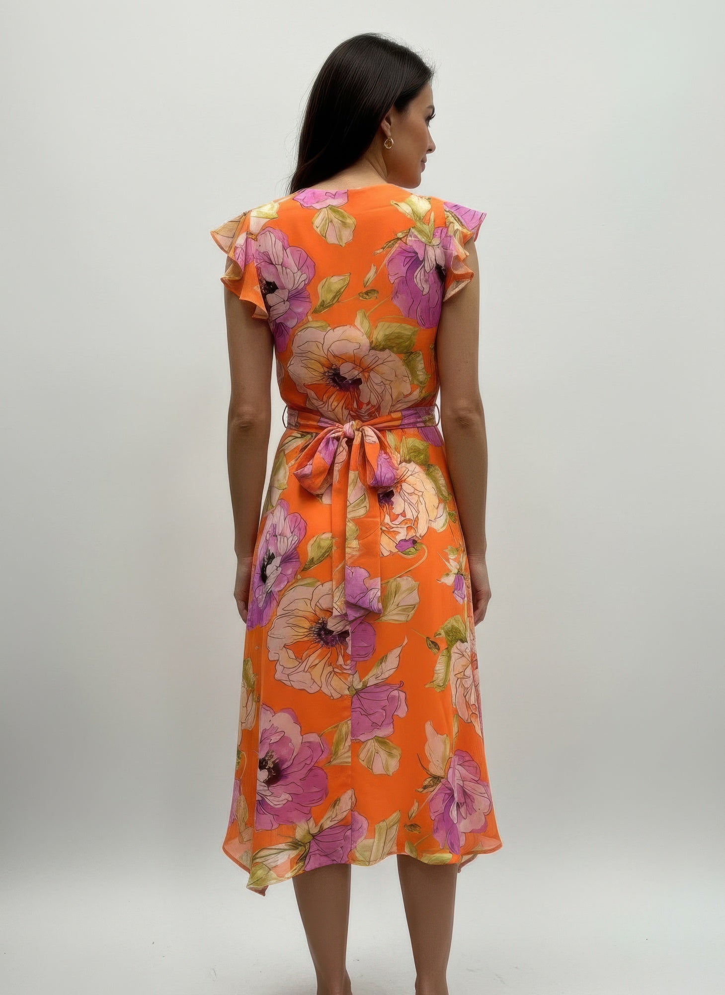 Shelby & Palmer Floral Ruffled Sleeve in Fuchsia view 3 - Shelby Palmer Jacket (dress)