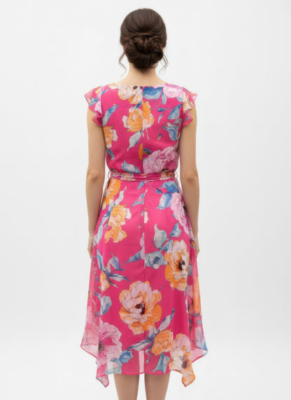 Shelby & Palmer Floral Ruffled Sleeve in Fuchsia view 6 - Shelby Palmer Jacket (dress)