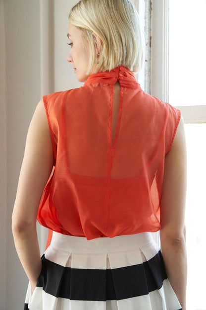 Shine for US Organza Top in BLACK view 7 - Shiny Organza Top