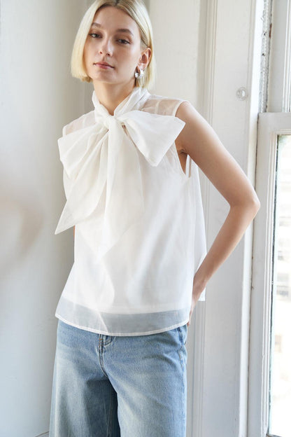 Shine for US Organza Top in RED view 3 - Shiny Organza Top
