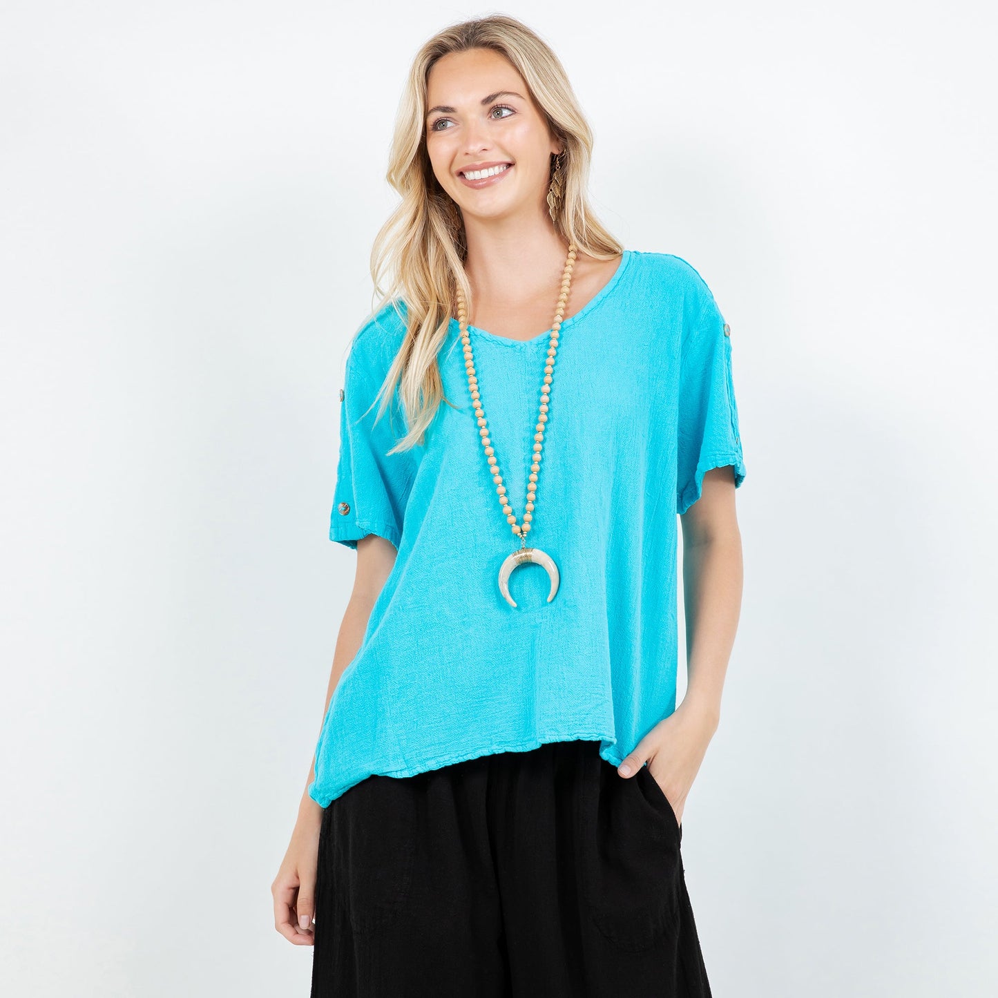 Shirley Top 100% Cotton Gauze in 0 (XS/S) - Shirley Golf Club Top 100