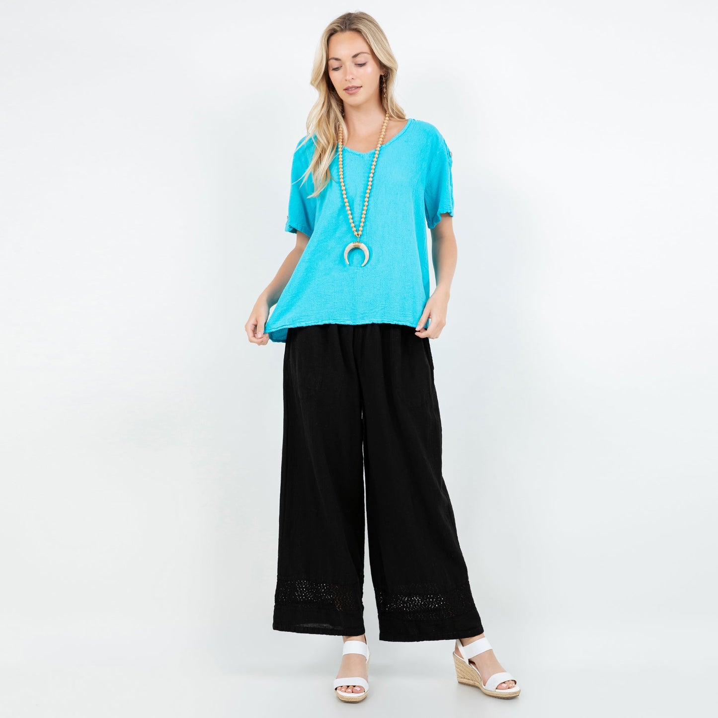Shirley Top 100% Cotton Gauze in 0 (XS/S) view 5 - Shirley Golf Club Top 100