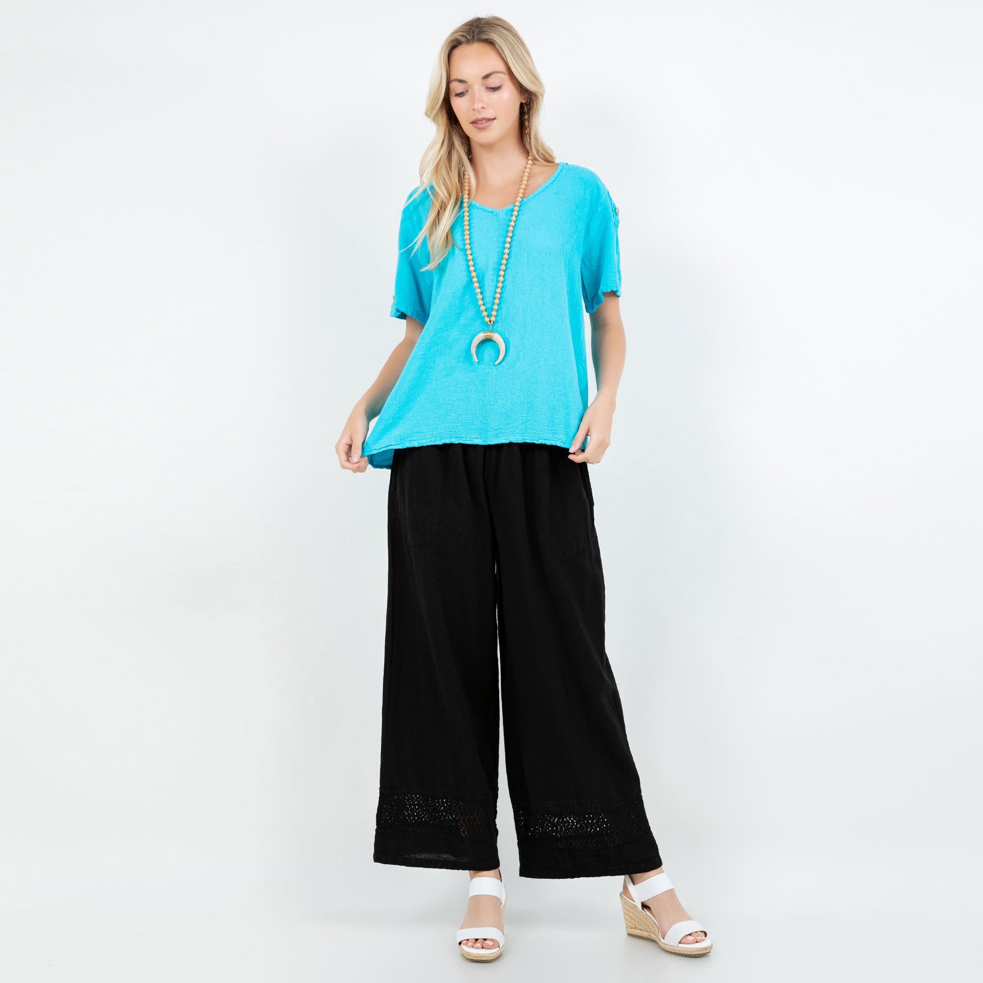 Shirley Top 100% Cotton Gauze in 0 (XS/S) view 5 - Shirley Golf Club Top 100
